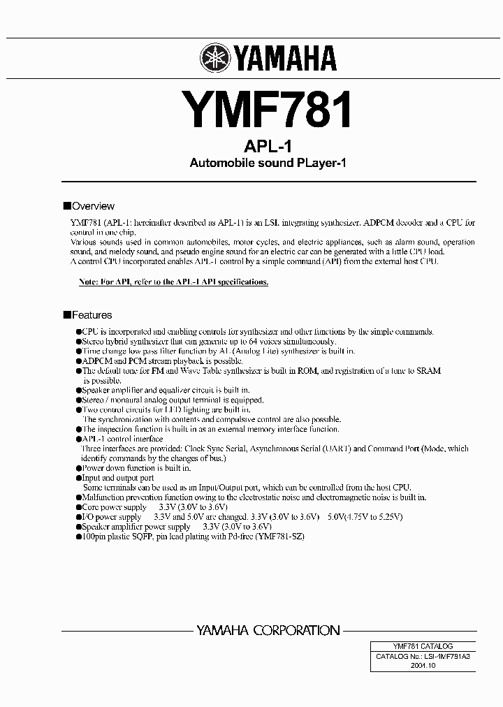 YMF781_1163508.PDF Datasheet