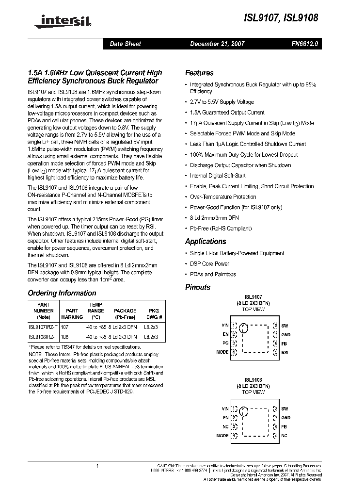 ISL9107_4116027.PDF Datasheet