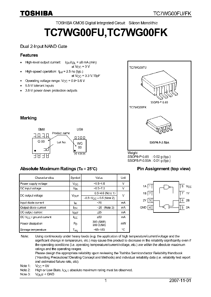 TC7WG00FK_4125018.PDF Datasheet