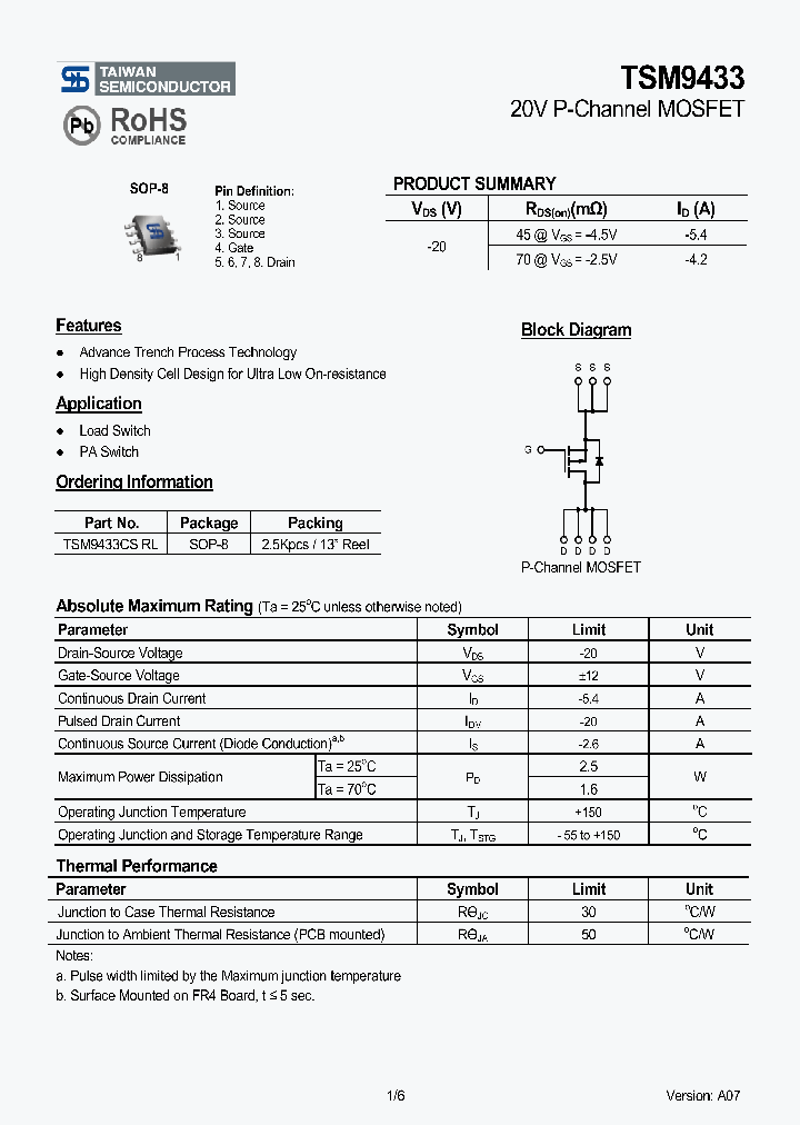 TSM9433CSRL_4131710.PDF Datasheet