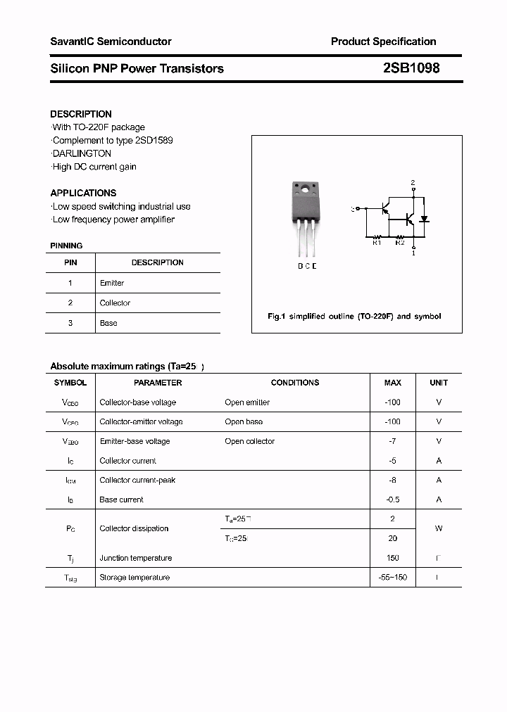 2SB1098_4382398.PDF Datasheet