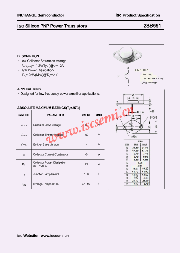 2SB551_4442410.PDF Datasheet