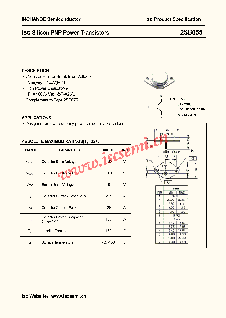 2SB655_4418995.PDF Datasheet