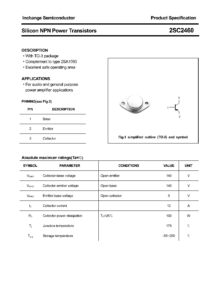 2SC2460_4390636.PDF Datasheet