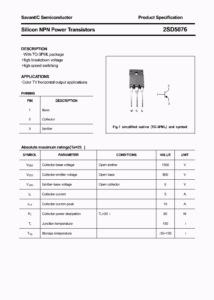 2SD5076_4421412.PDF Datasheet