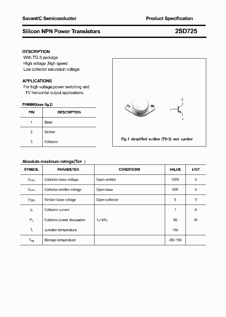 2SD725_4879245.PDF Datasheet