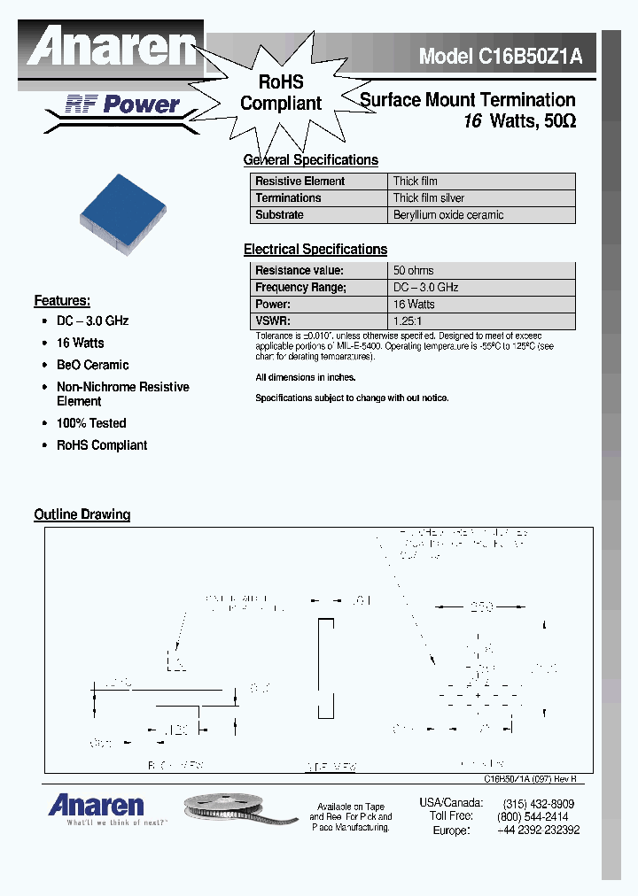 C16B50Z1A_4400828.PDF Datasheet