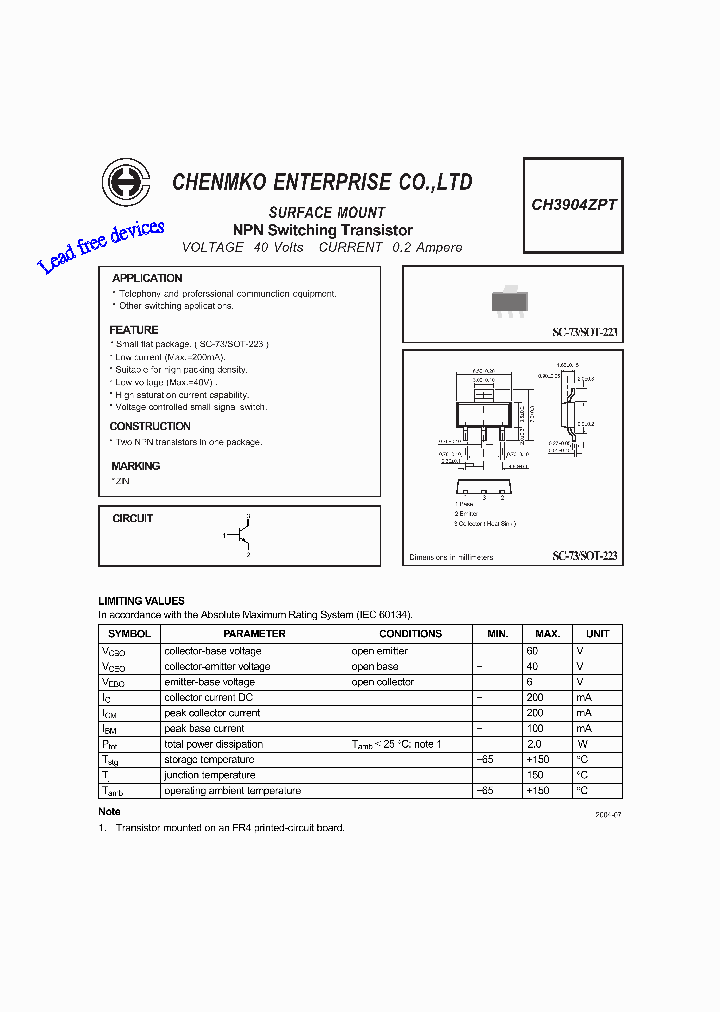 CH3904ZPT_4604542.PDF Datasheet