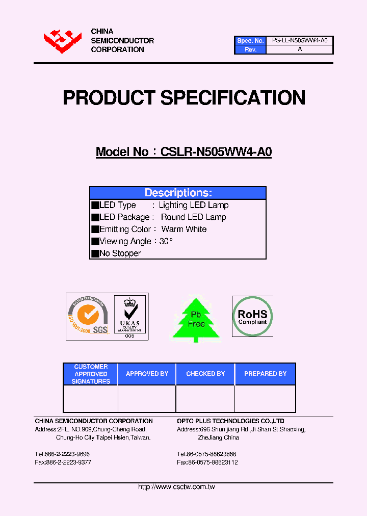 CSLR-N505WW4-A0_4872460.PDF Datasheet
