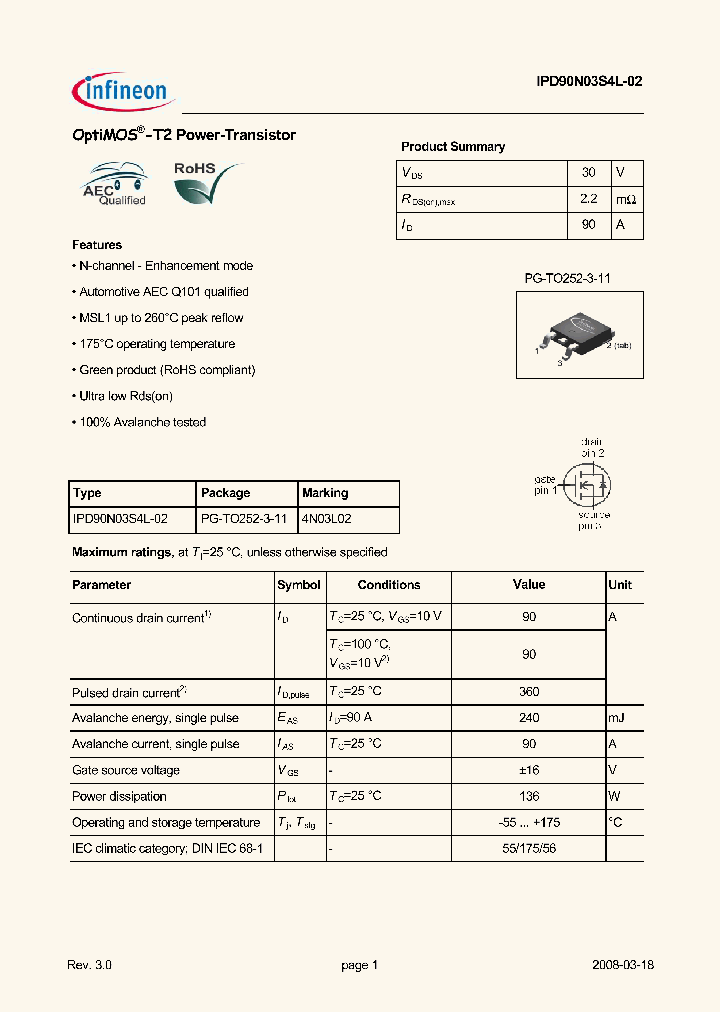 IPD90N03S4L-02_4571208.PDF Datasheet