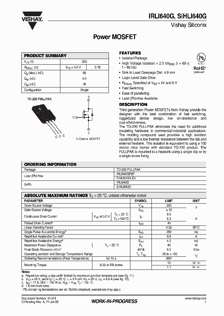 IRLI640G_4300978.PDF Datasheet