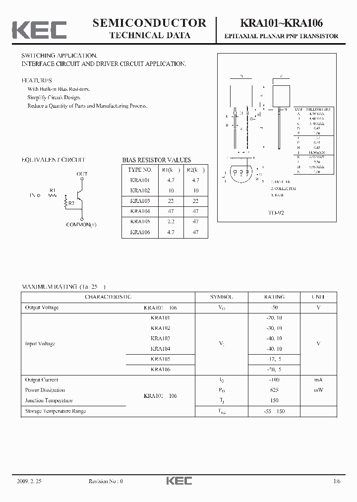 KRA102_4627150.PDF Datasheet