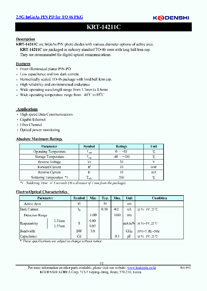 KRT-14211C_4577450.PDF Datasheet