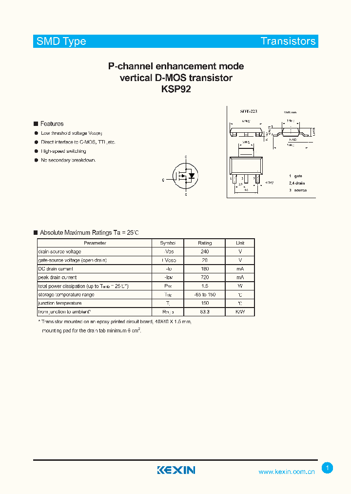 KSP92_4344654.PDF Datasheet