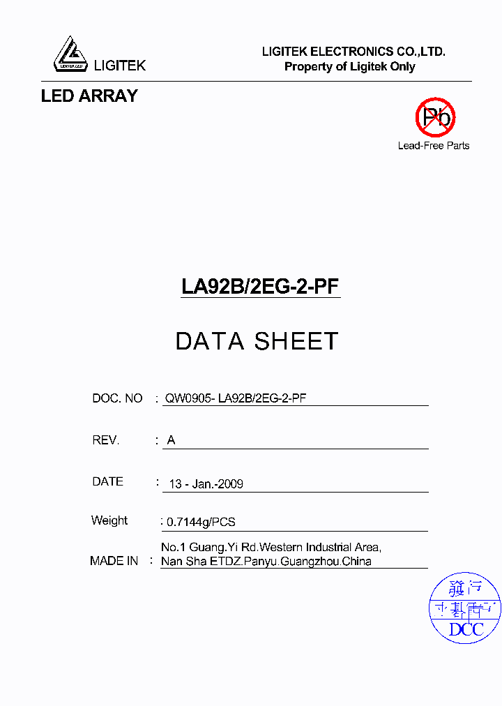 LA92B-2EG-2-PF_4617855.PDF Datasheet