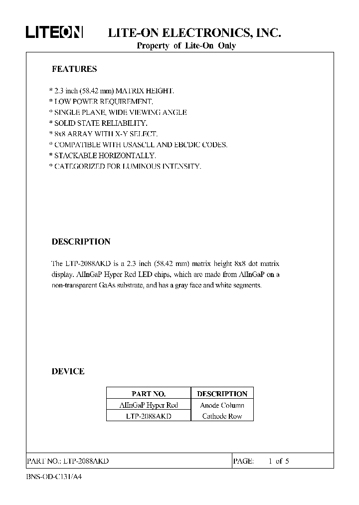 LTP-2088AKD_4852105.PDF Datasheet