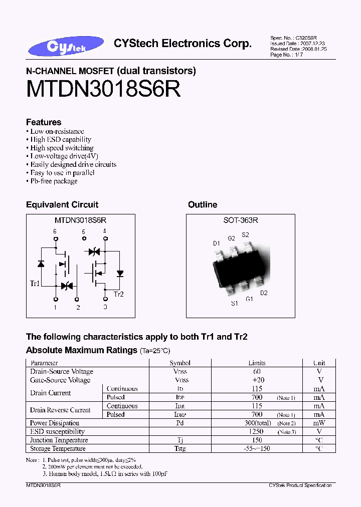 MTDN3018S6R_4670546.PDF Datasheet