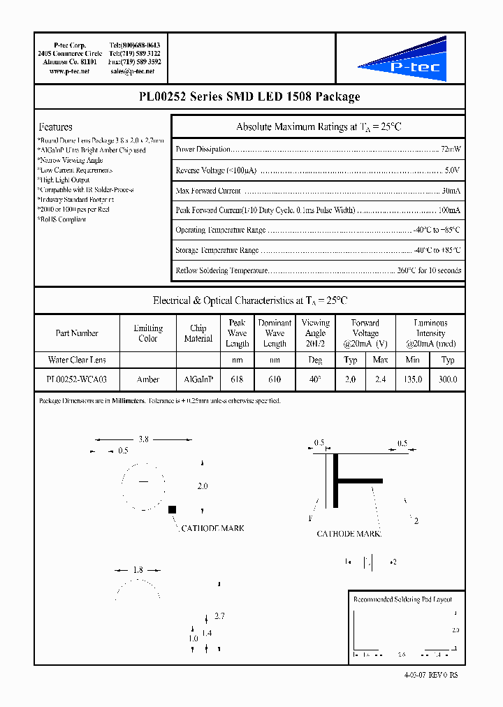 PL00252-WCA03_4783905.PDF Datasheet