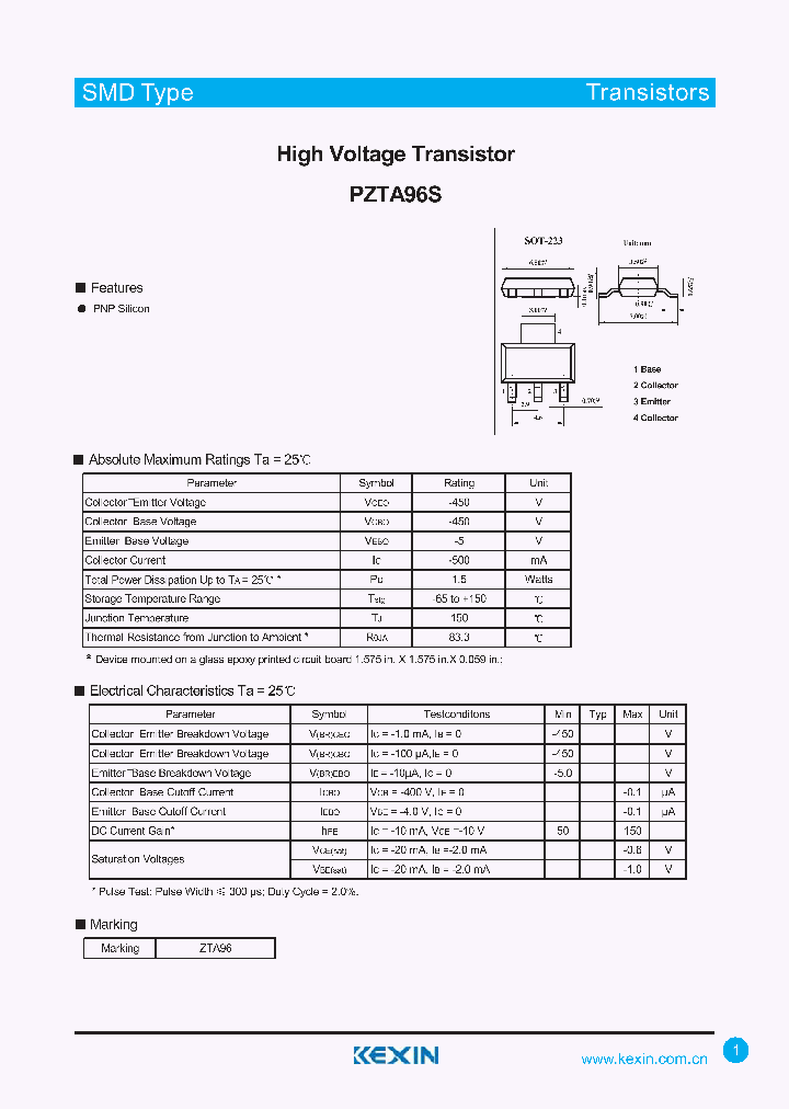 PZTA96S_4292588.PDF Datasheet