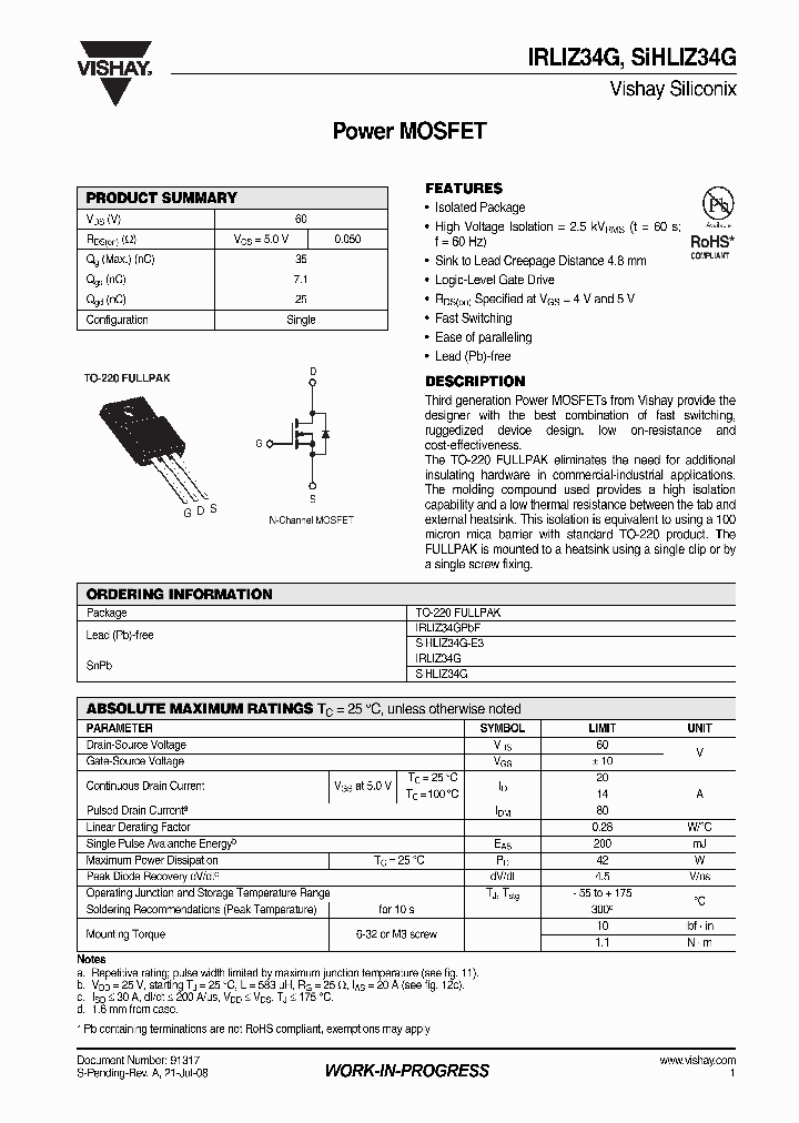 SIHLIZ34G_4317973.PDF Datasheet