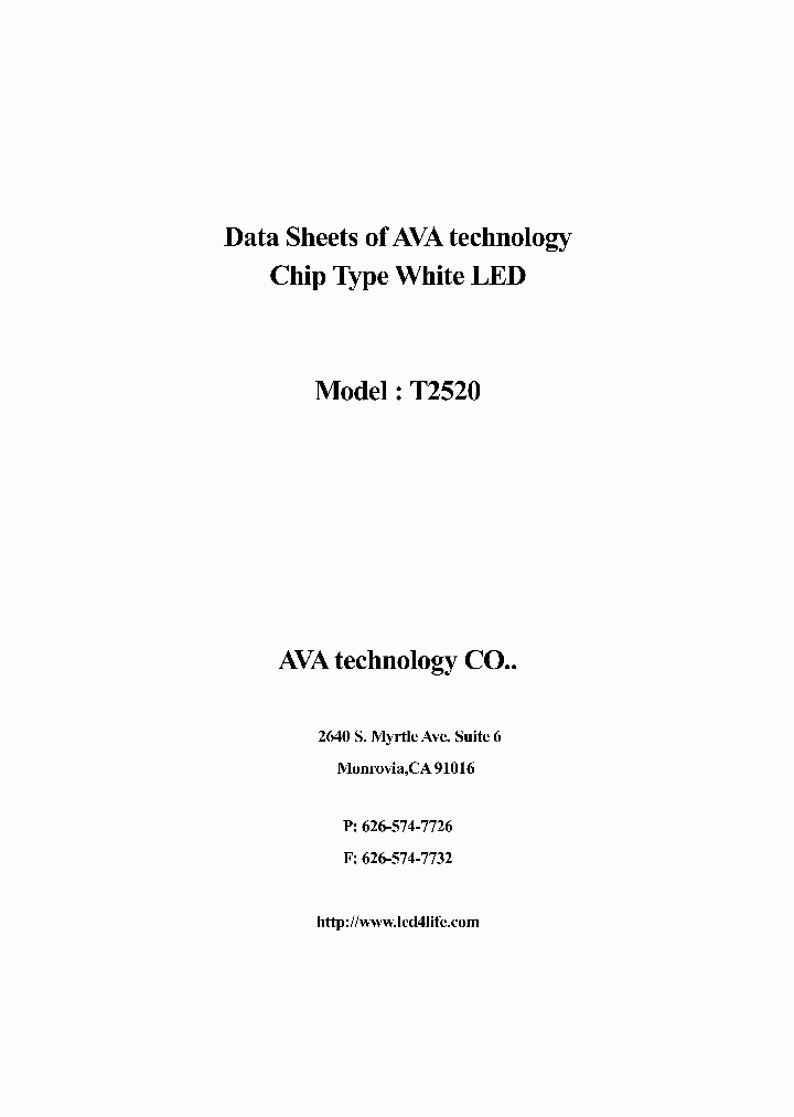 T2520_4501089.PDF Datasheet