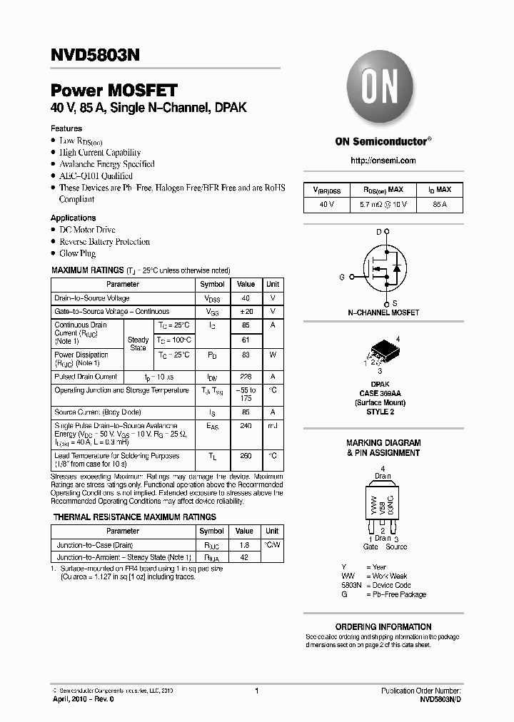 NVD5803NT4G_4954943.PDF Datasheet