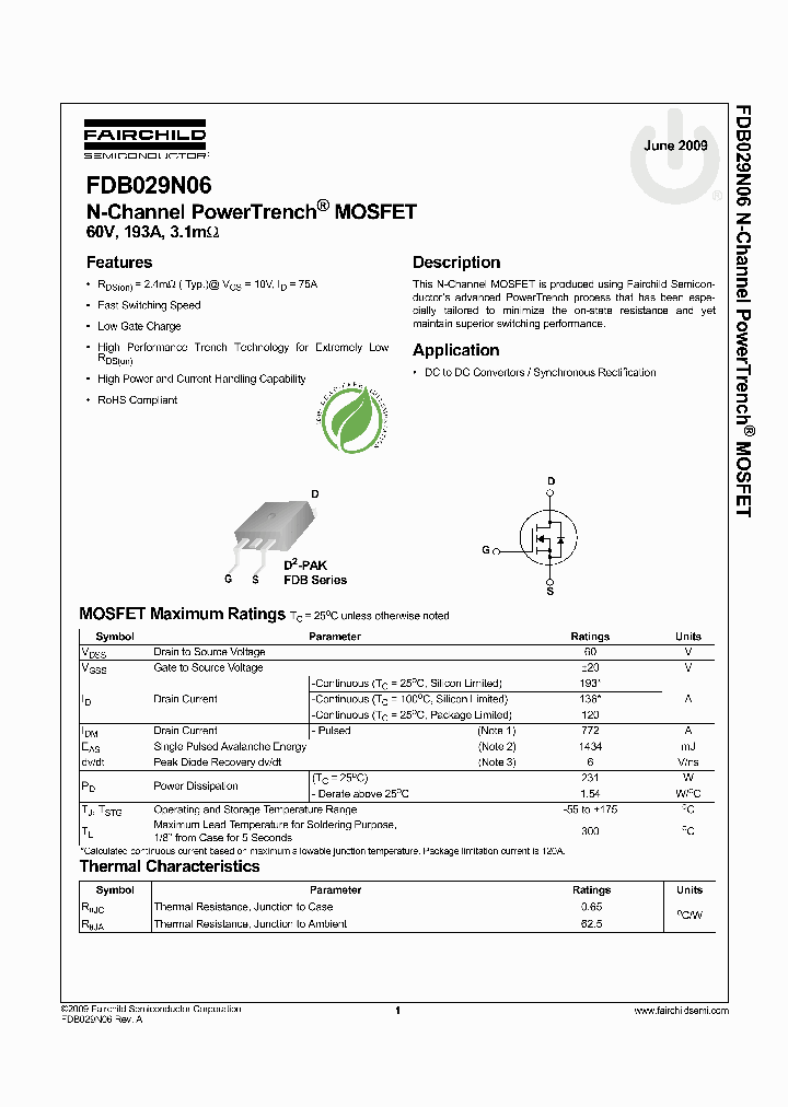 FDB029N06_4996070.PDF Datasheet