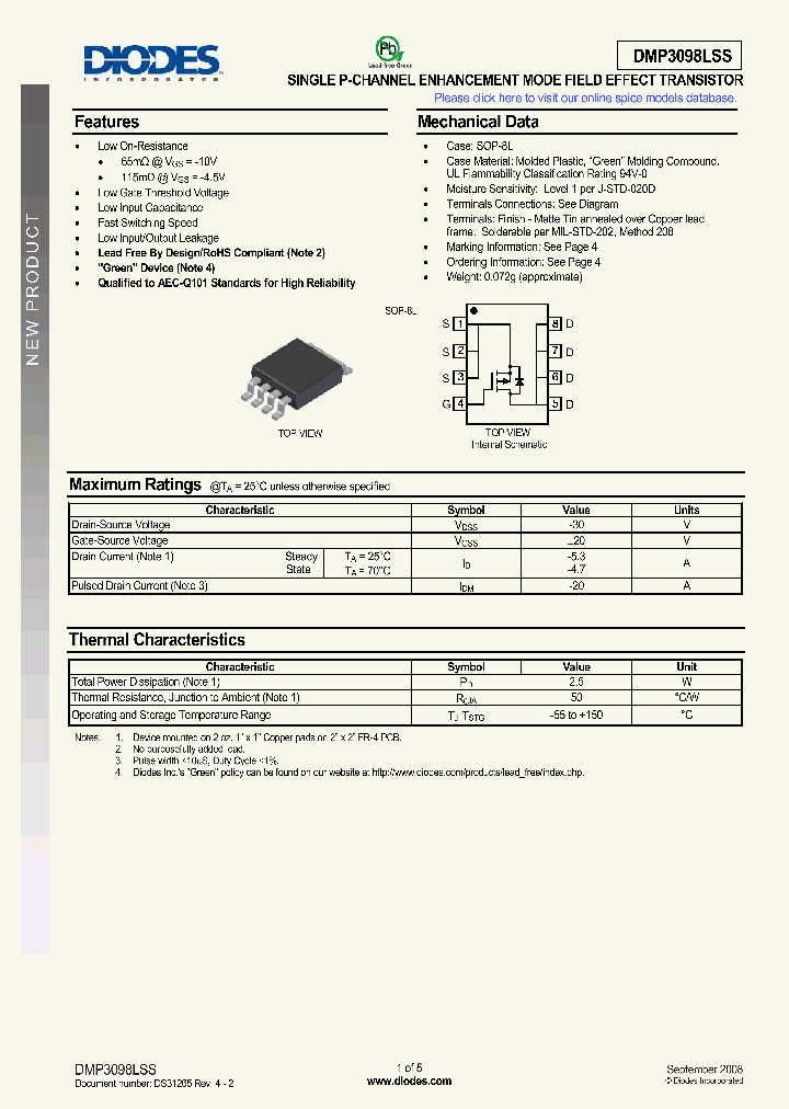 DMP3098LSS-13_4997933.PDF Datasheet