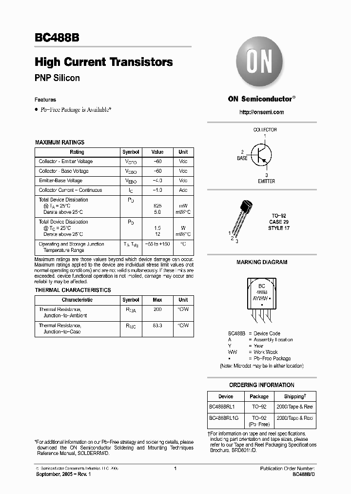 BC488BRL1G_5005750.PDF Datasheet