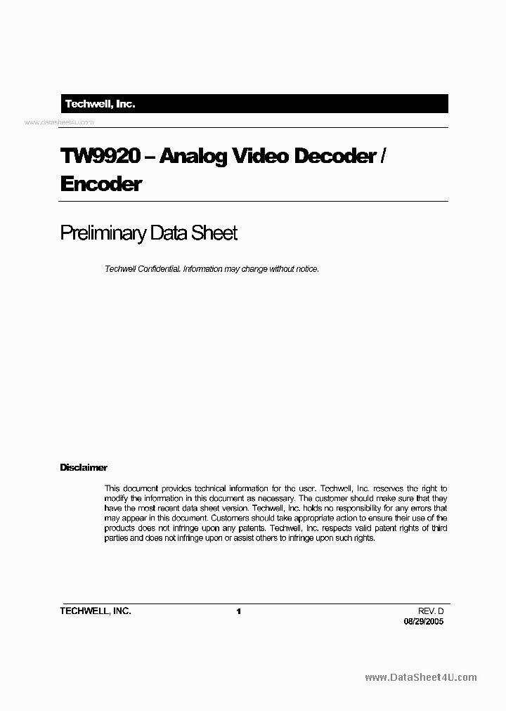 TW9920_44884.PDF Datasheet