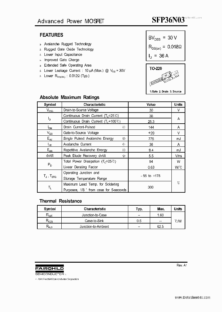 SFP36N03_827606.PDF Datasheet