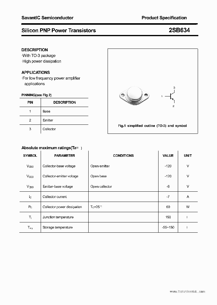 2SB634_836777.PDF Datasheet