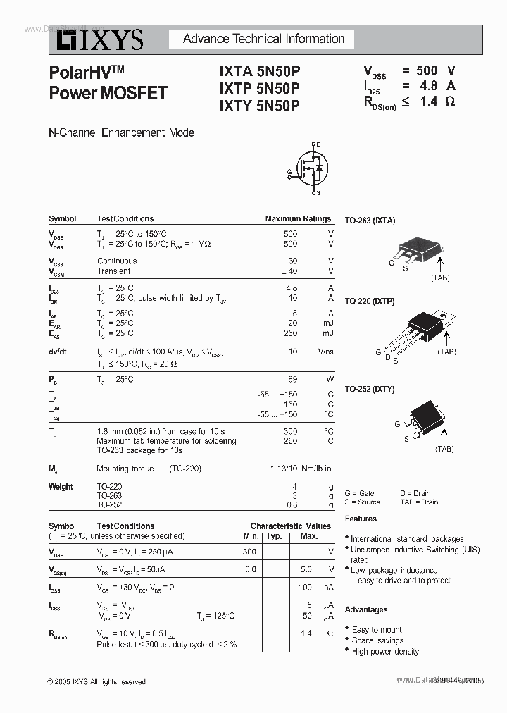 P5N50_890328.PDF Datasheet