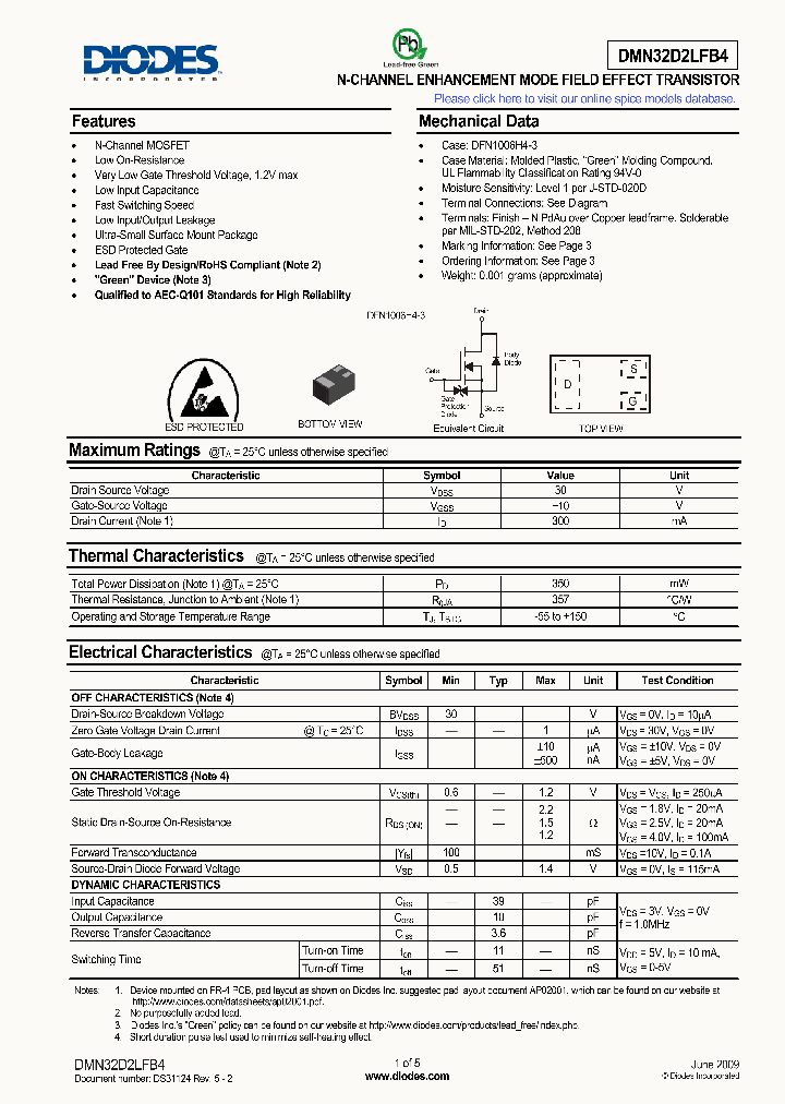 DMN32D2LFB4_1200885.PDF Datasheet