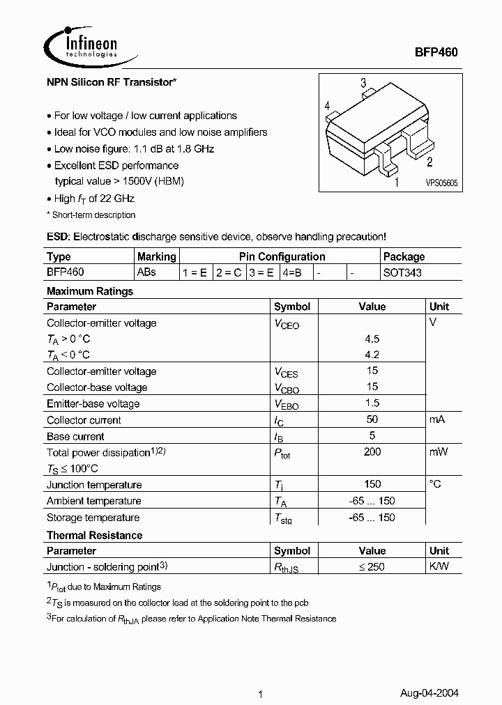 BFP460_1245609.PDF Datasheet