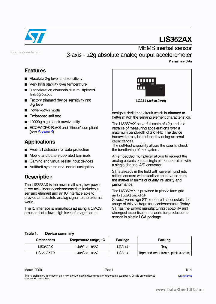 LIS352AX_931112.PDF Datasheet