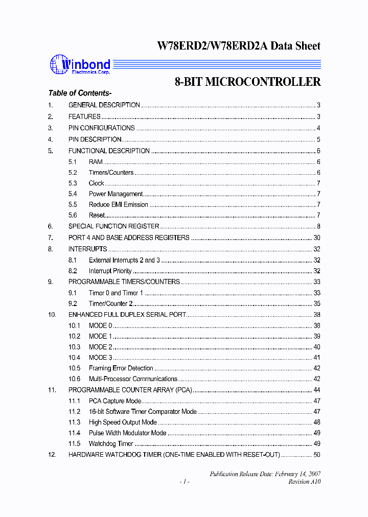 W78ERD207_1239985.PDF Datasheet