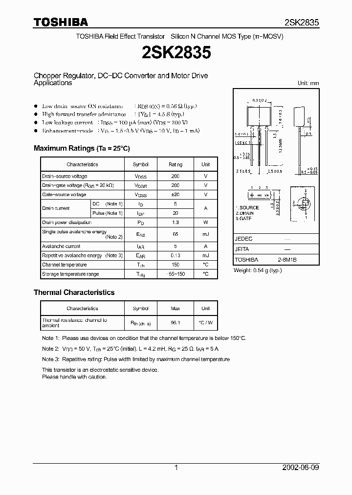 2SK2835_1363724.PDF Datasheet