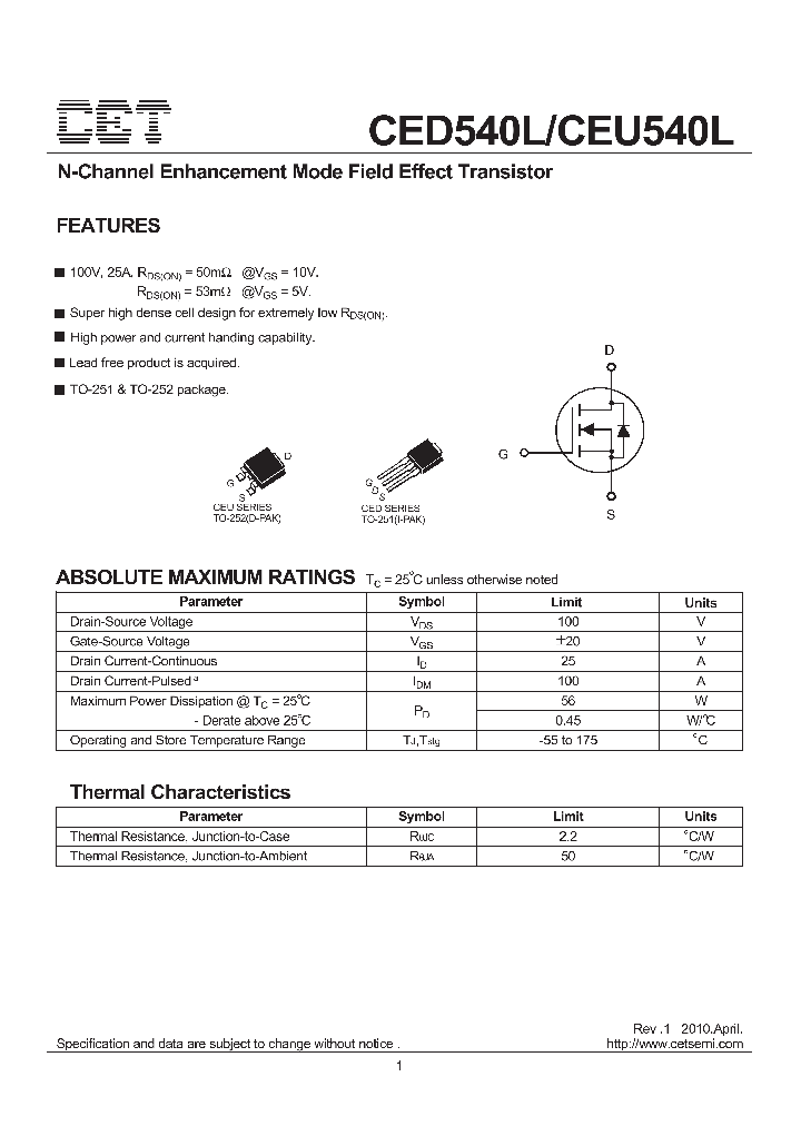 CEU540L_1507989.PDF Datasheet