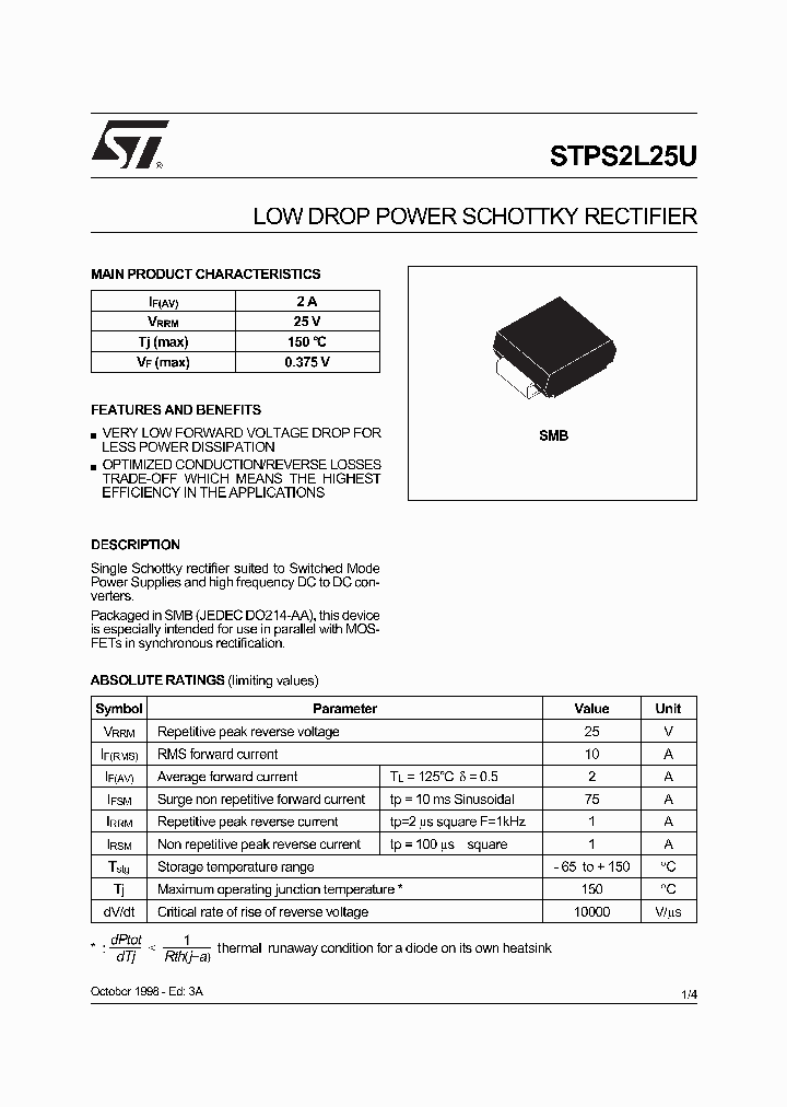 STPS2L25U_914662.PDF Datasheet