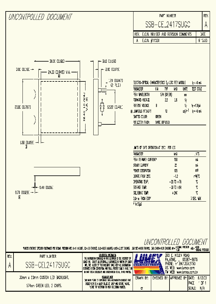 SSB-CEL2417SUGC_1123906.PDF Datasheet