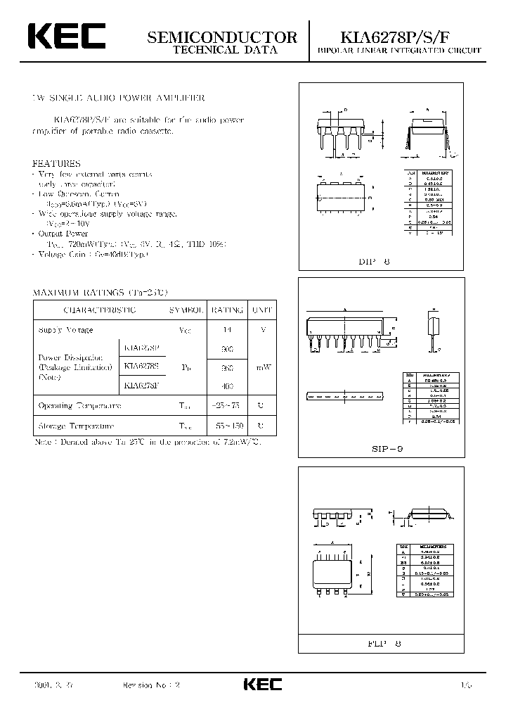 KIA6278F_1690867.PDF Datasheet