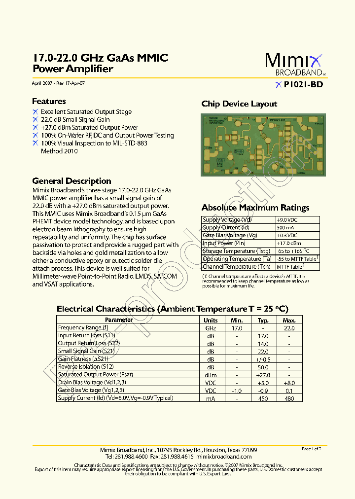 XP1021-BD-EV1_1240530.PDF Datasheet