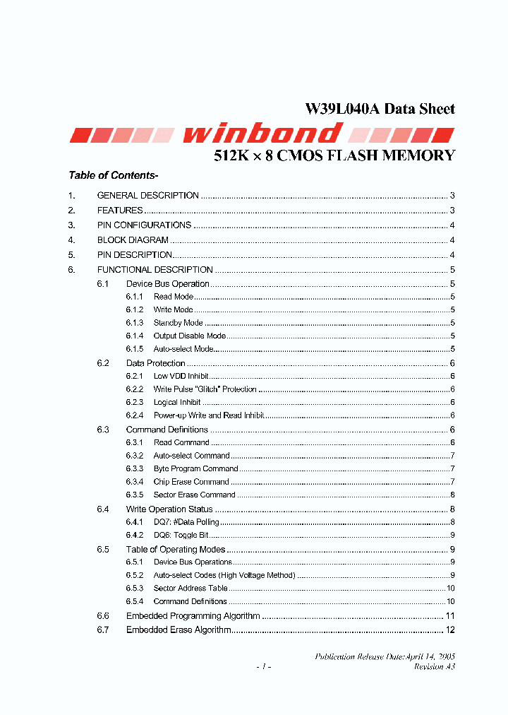 W39L040A90B_1524021.PDF Datasheet