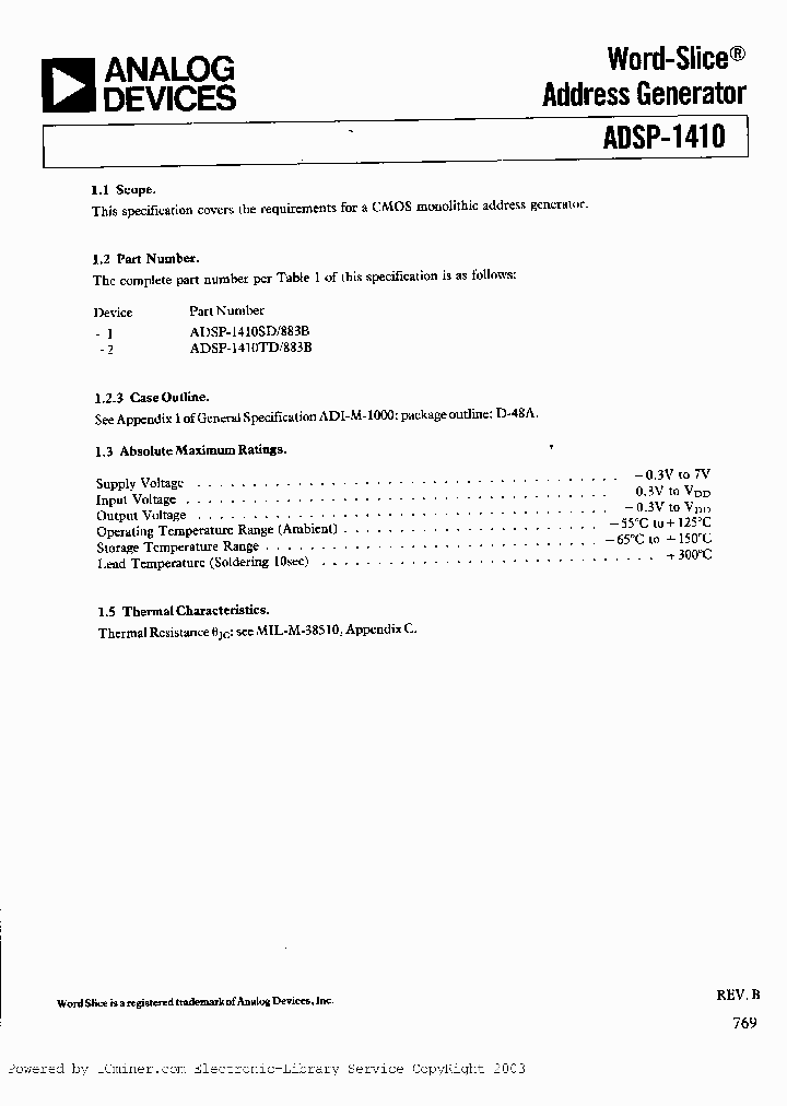 ADSP-1410TD883B_1622367.PDF Datasheet