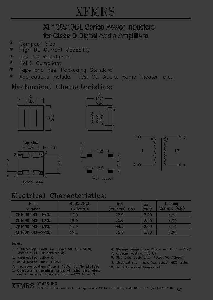 XF100910DL-100M_1858371.PDF Datasheet