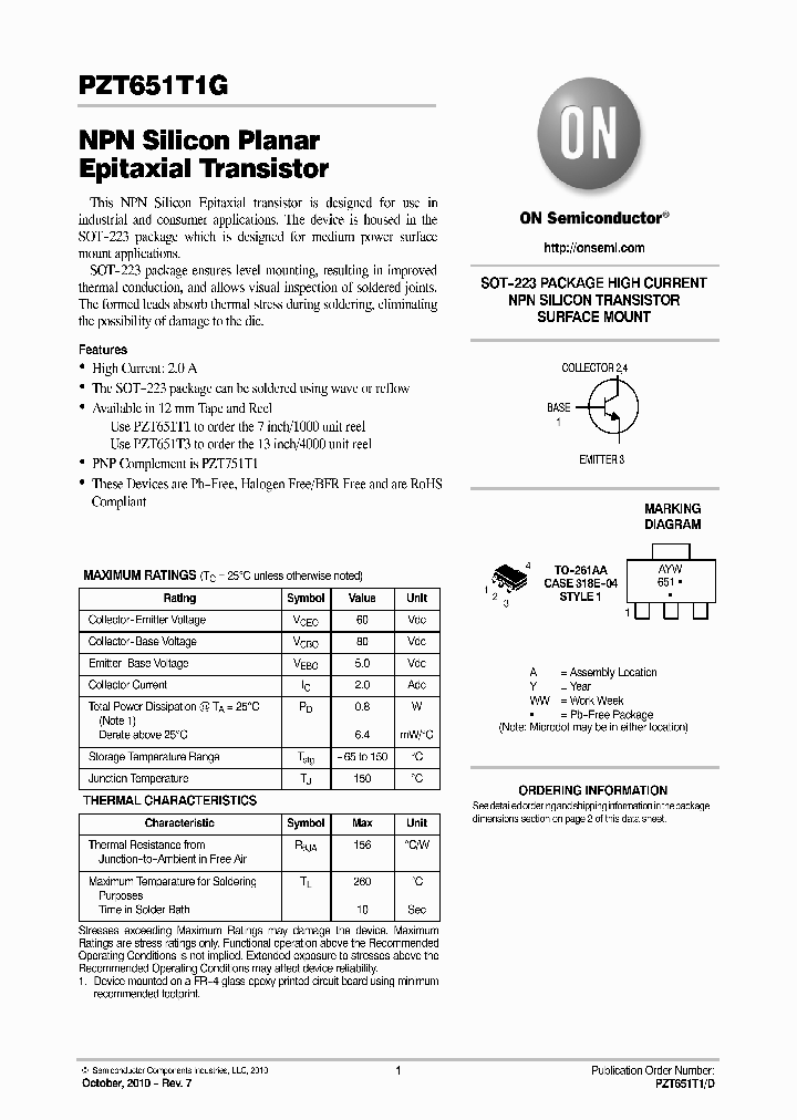 PZT651T1G_1882876.PDF Datasheet