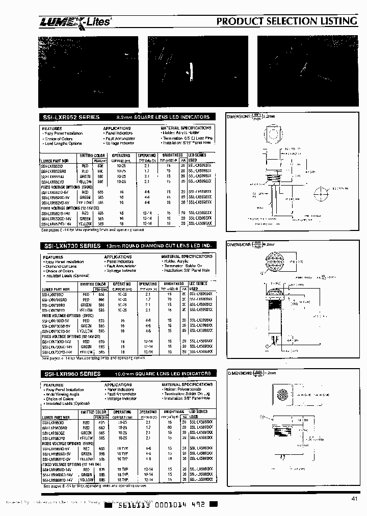 SSI-LXR952SRD_2059223.PDF Datasheet