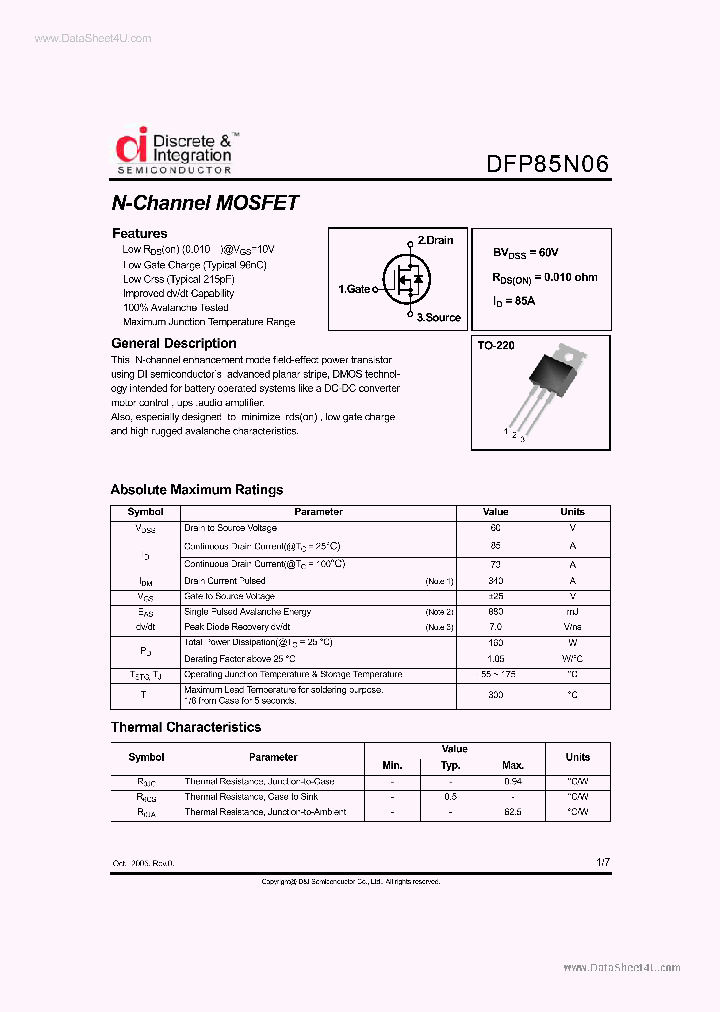 DFP85N06_2113672.PDF Datasheet