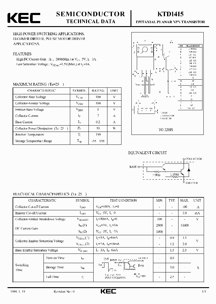 KTD1415_2241236.PDF Datasheet